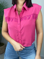 Fucshia Stones Top