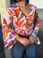 Pink Abstract Blouse