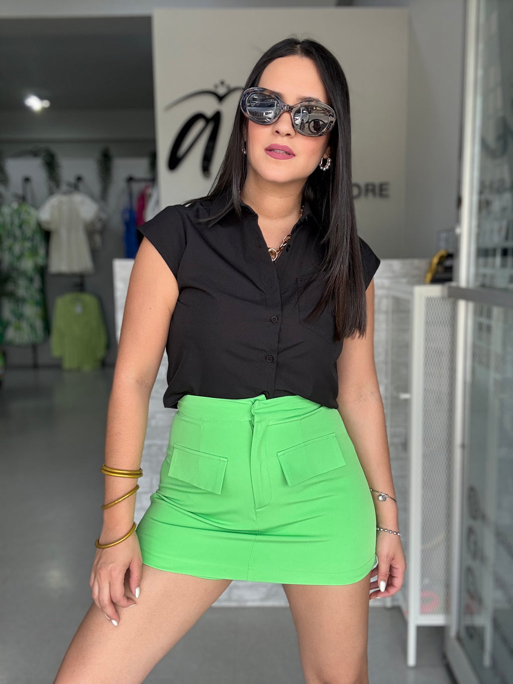 Apple Green Skort
