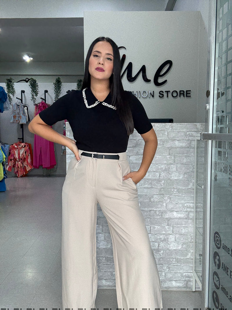 Belted Taupe Pant