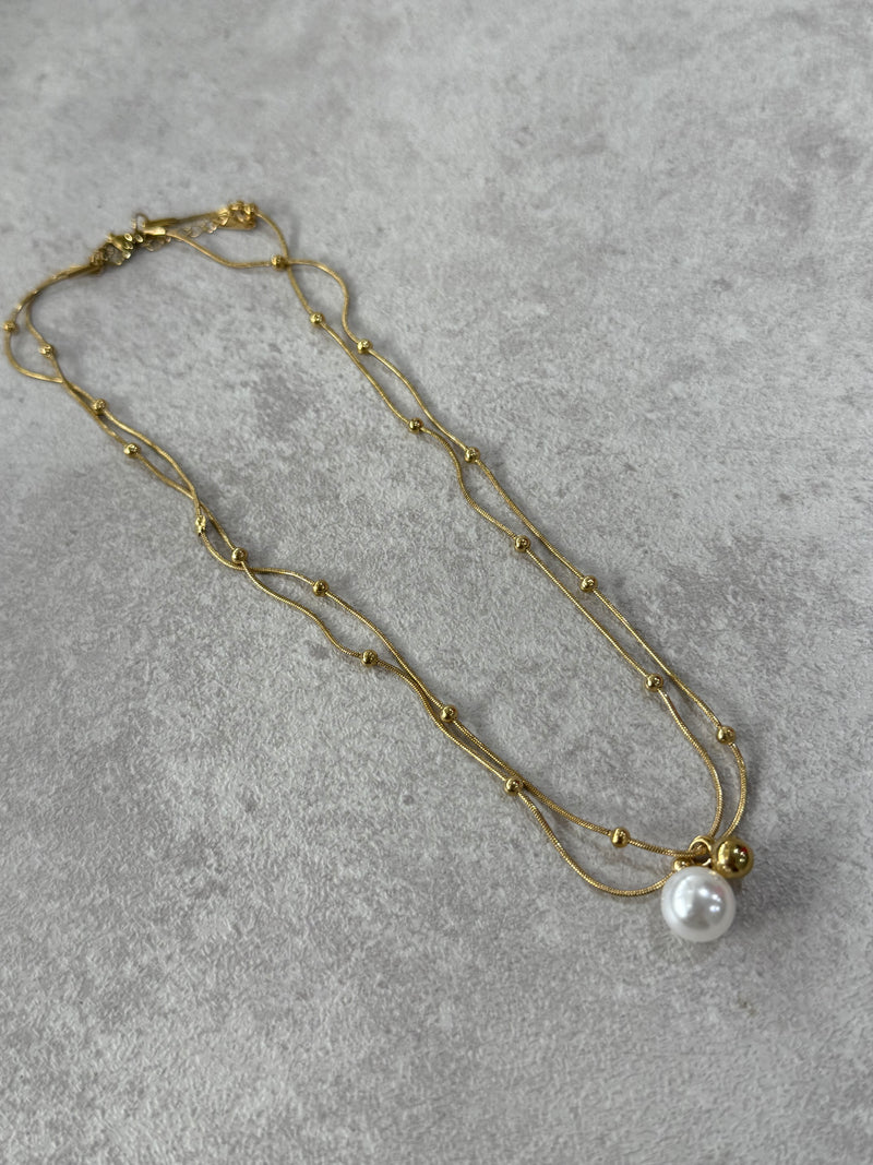 AME Luxe 004: Pearl Gold Necklace
