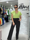 Black Straight Pant