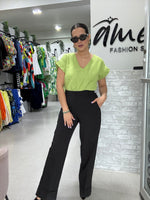 Black Straight Pant