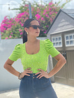 Lime Rhinestones Blouse