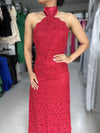 Red Lace Maxi Dress