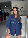 Denim Rhinestones Shirt