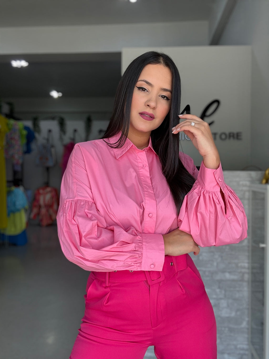 Soft Pink Buttons Blouse