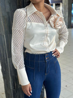 Ivory Flower Blouse