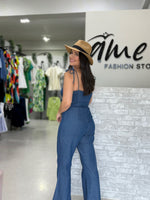 Flare Denim Jumpsuit