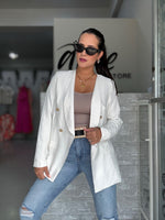 White Linen Blazer
