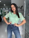 Mint Lace Blouse
