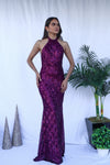 Sequins Wine Formal Dress