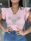 Soft Pink Hearts T-Shirt