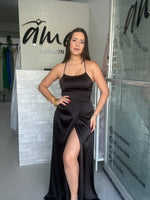 Black Satin Dress