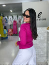 Magenta Gold Detail Blouse