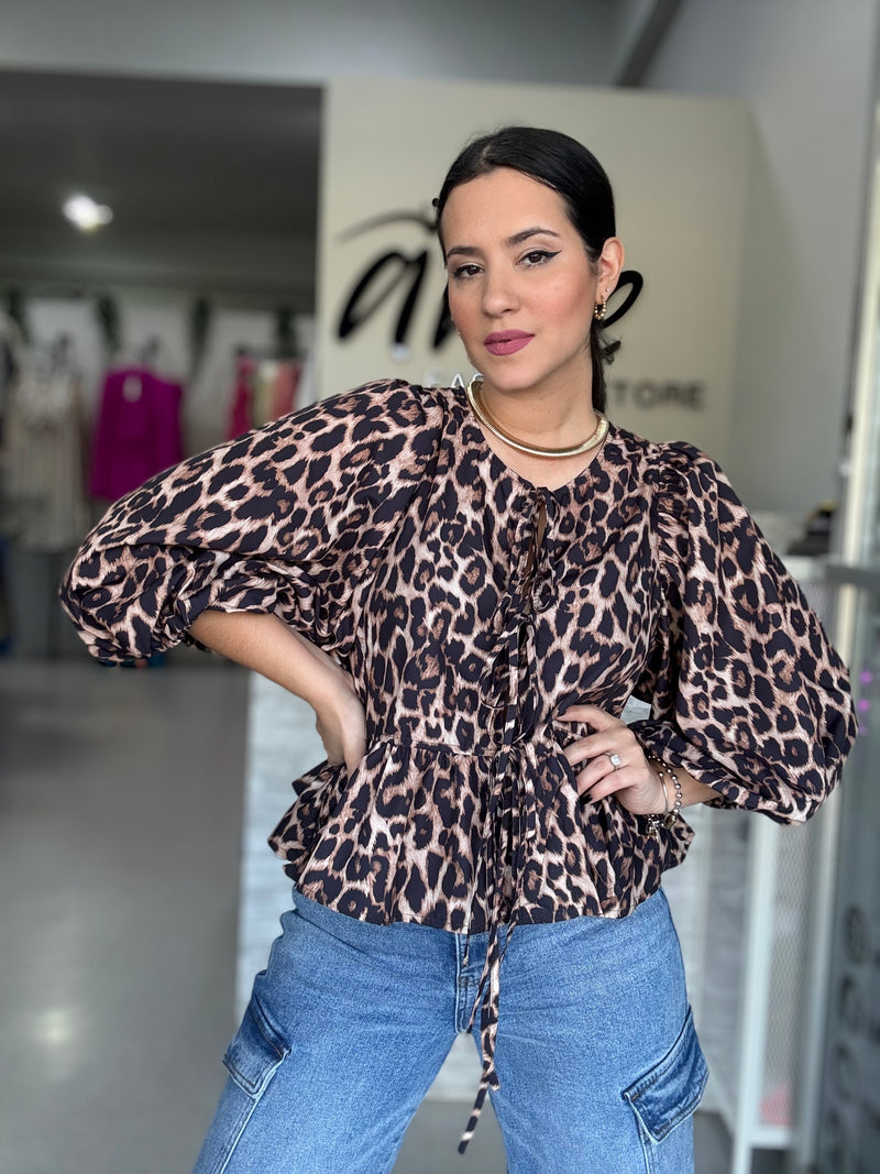 Animal Print Blouse