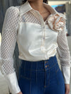 Ivory Flower Blouse