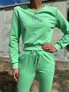 Mint Happy Face Sweater Set