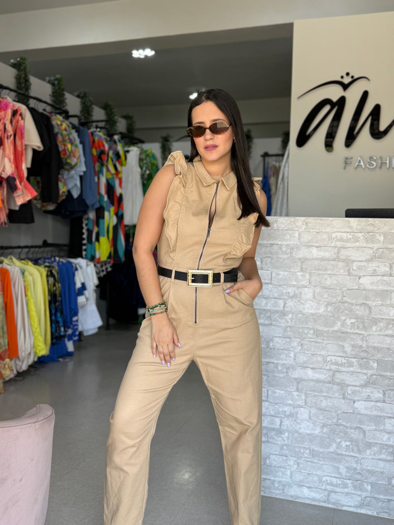 Sand Beige Jumpsuit