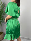 Green Satin Dress