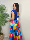 Multicolor Pleated Palazzo