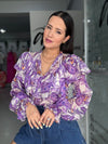 Abstract Purple Blouse