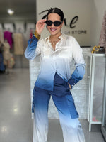 Blue Ombre Pocket Pants