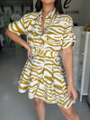 Mustard Printed Dress