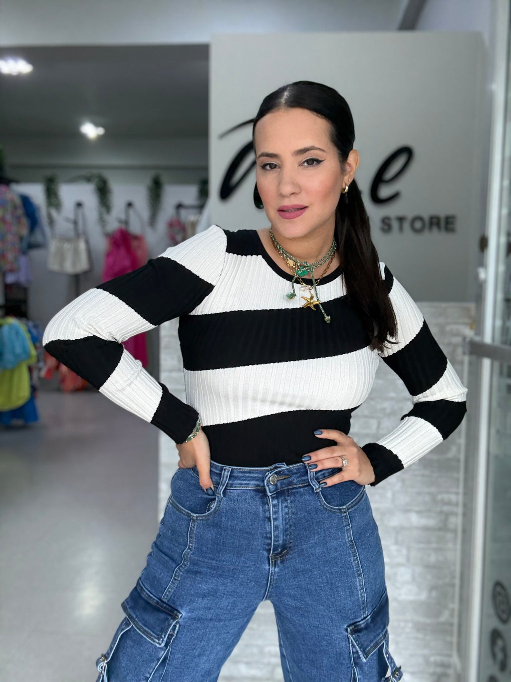 Stripes Black and White Sweater