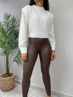 Cognac Leather Legging