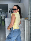 Yellow Lace Buttom Top