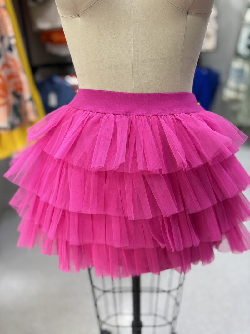 Fuchsia Tull Skirt