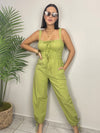 Olive Cargo Jumpsuit