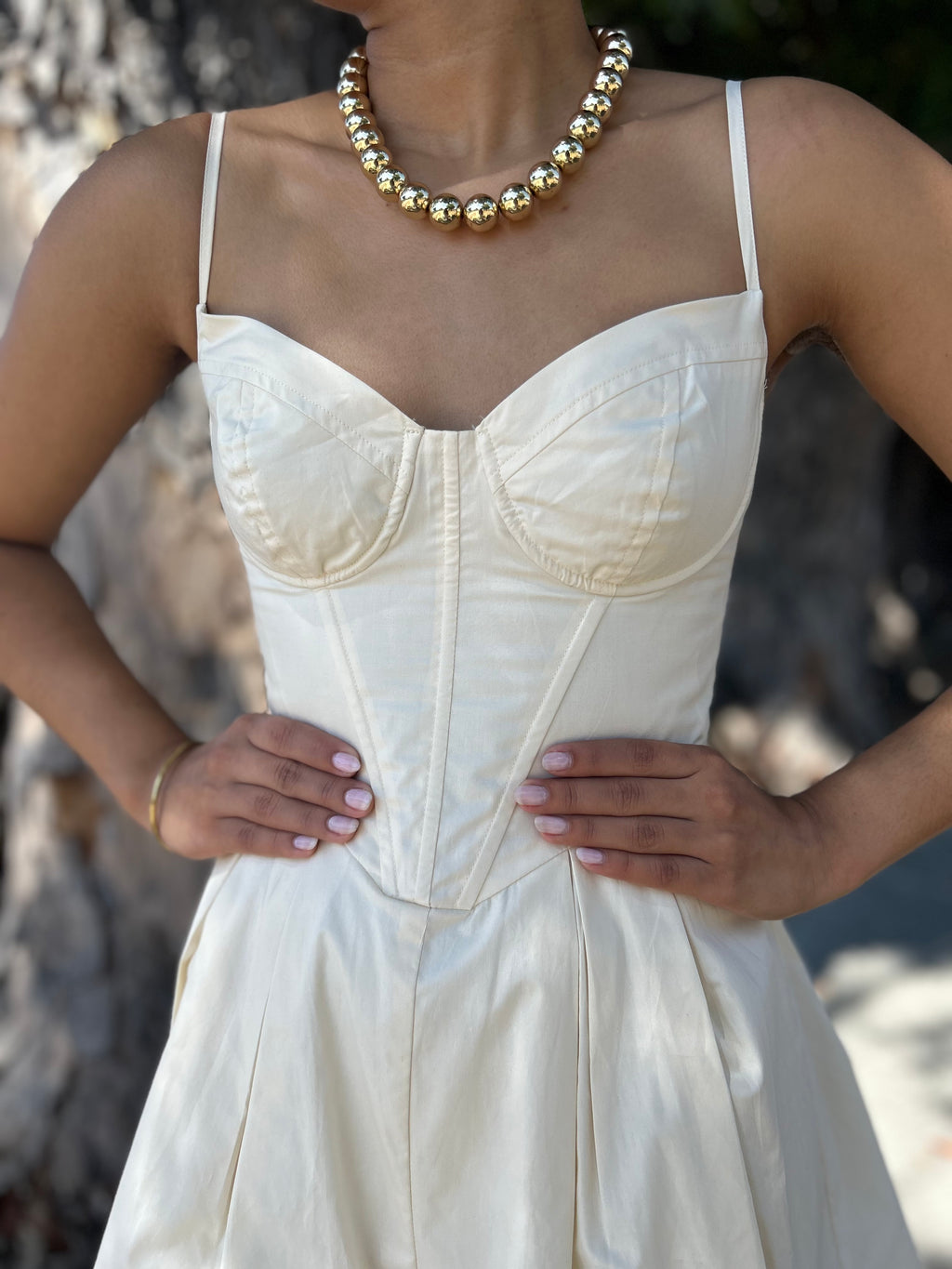 Ivory Corset Romper