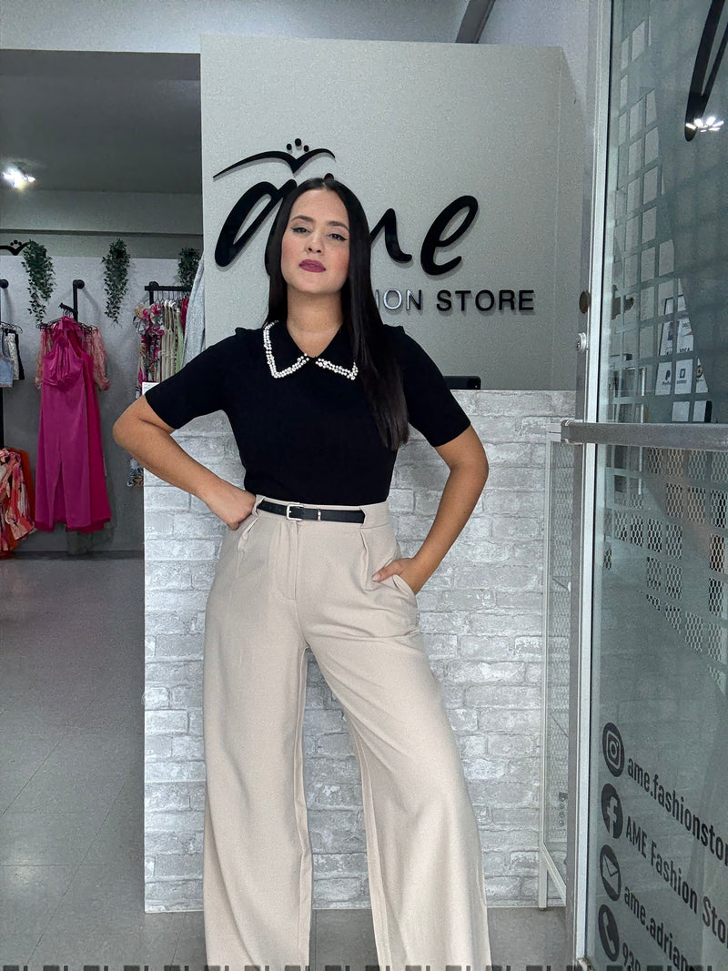 Belted Taupe Pant