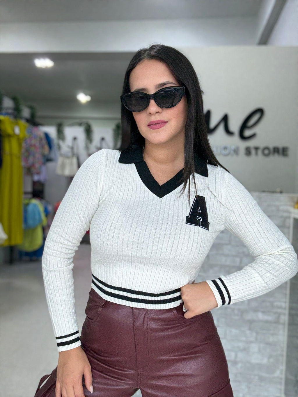 A Polo Cream Sweater