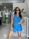 Blue Vest Romper