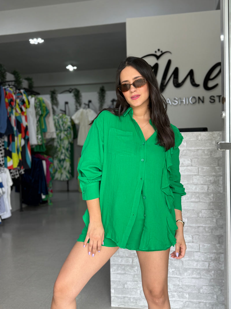 Green Long Sleeve Set