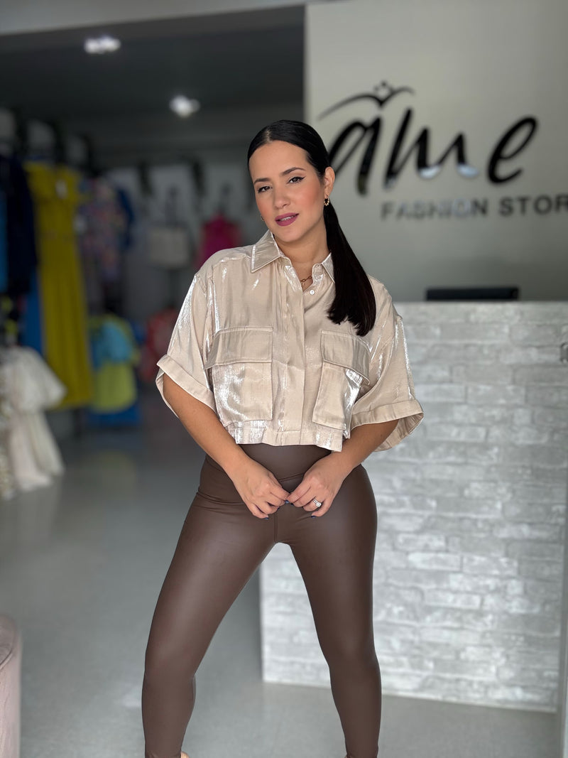 Cognac Leather Legging