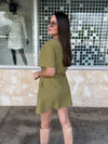 Olive Short Dress