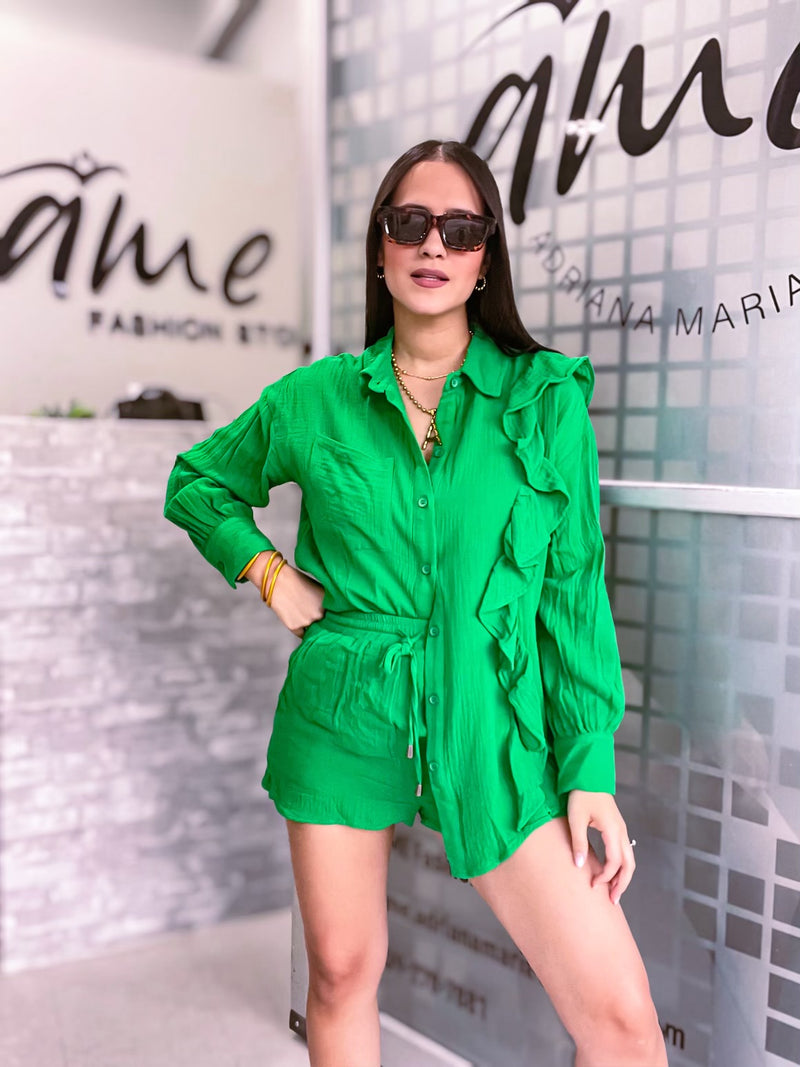 Green Long Sleeve Set