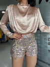 Rose Gold Sequins Short