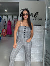 Gingham Printed Set