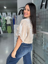 Champagne Crop Shirt
