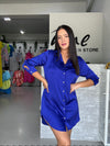 Royal Blue Shirt Dress