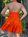 Halter Orange Dress