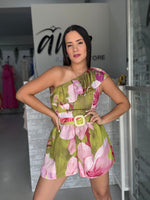 Green Tropical Romper