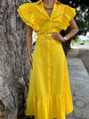 Ruffles Yellow Maxi Dress