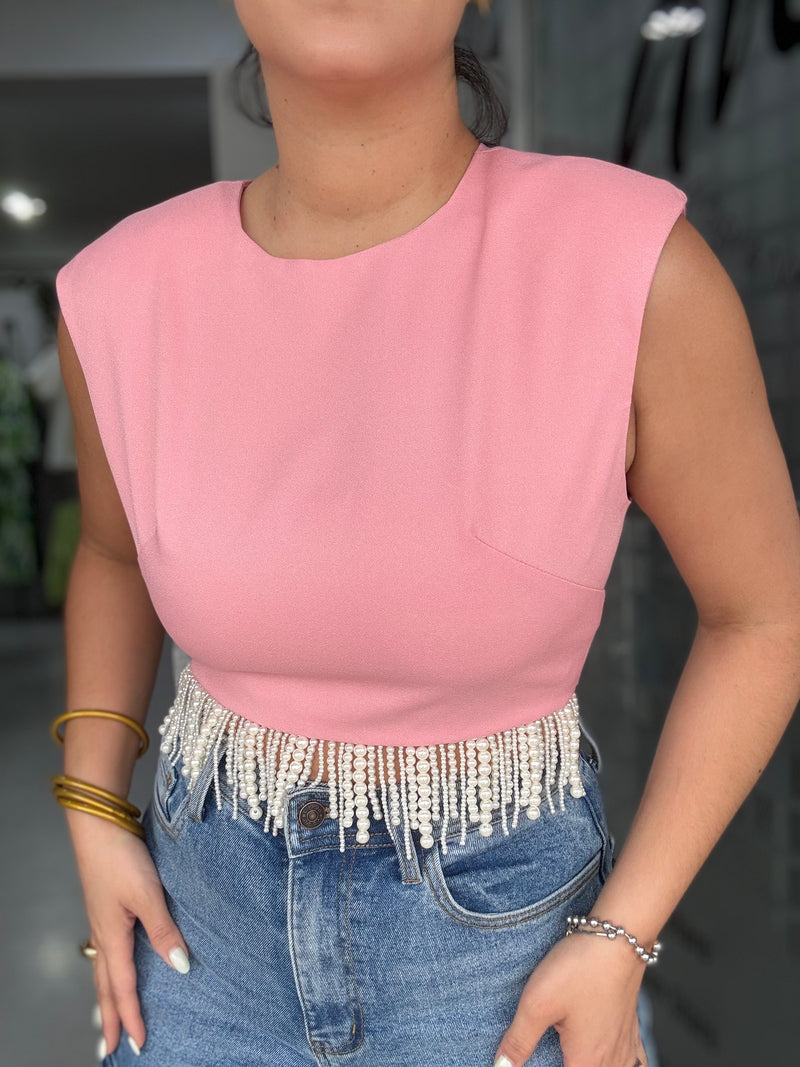 Blush Pearls Top