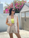 Neutral Blazer Short Set